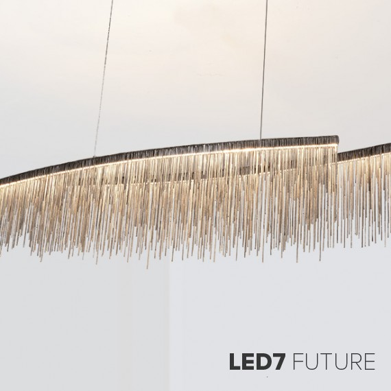 Loft Industry Modern - Metall Rain Line Chandelier